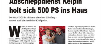 Pressebericht Anschaffung 500 PS Abschlepper